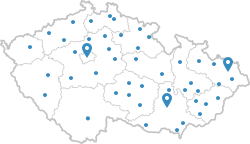 mapa poboček Okna Macek